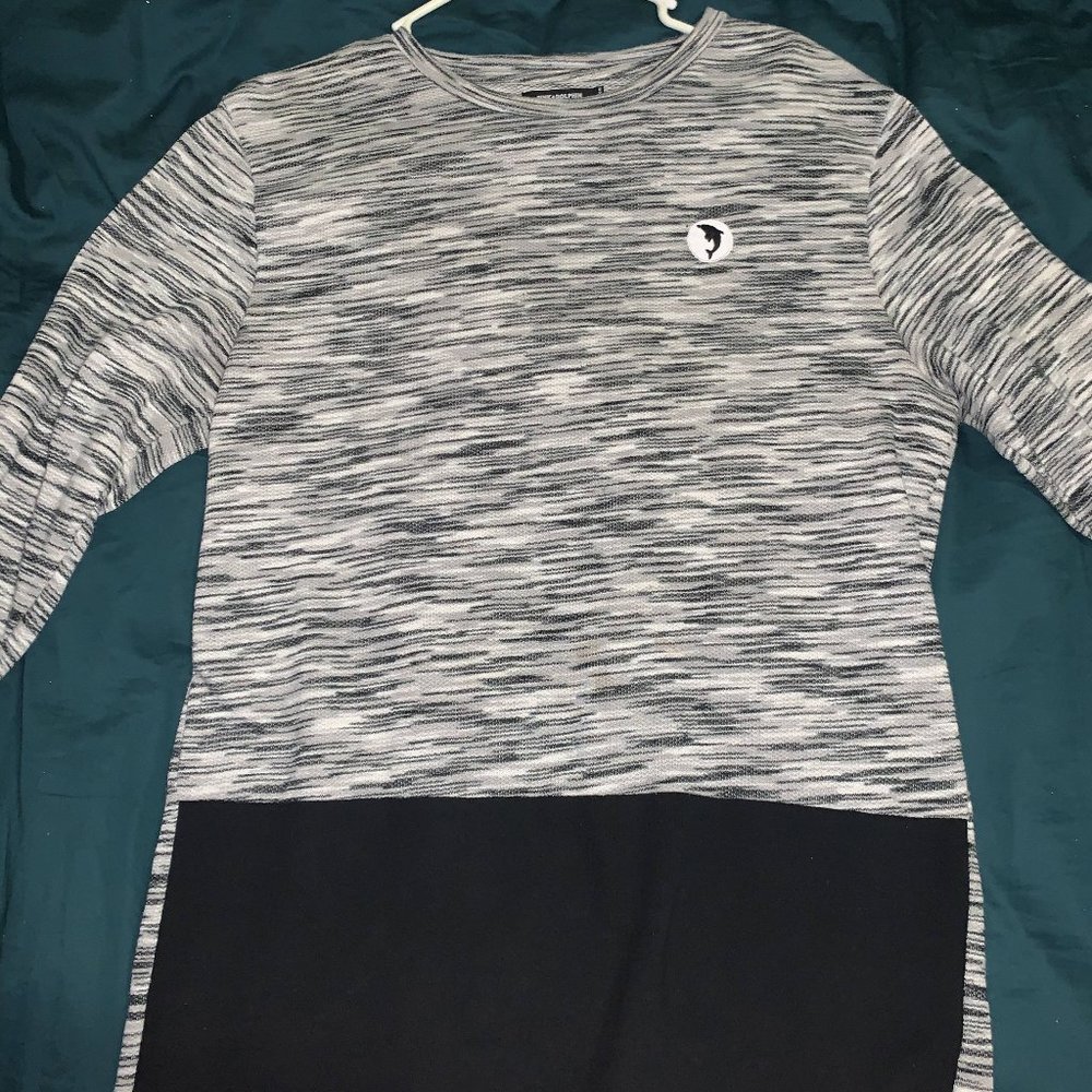 Pink dolphin heather grey long sleeve